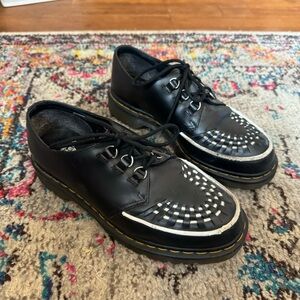 Dr. Martens Vintage Black and White Leather Creepers